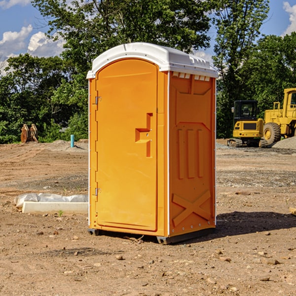 how often are the portable toilets cleaned and serviced during a rental period in Klamath California